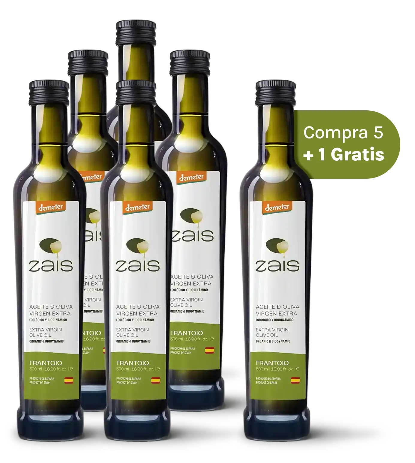 Pack de 6 botellas Frantoio de 500ml